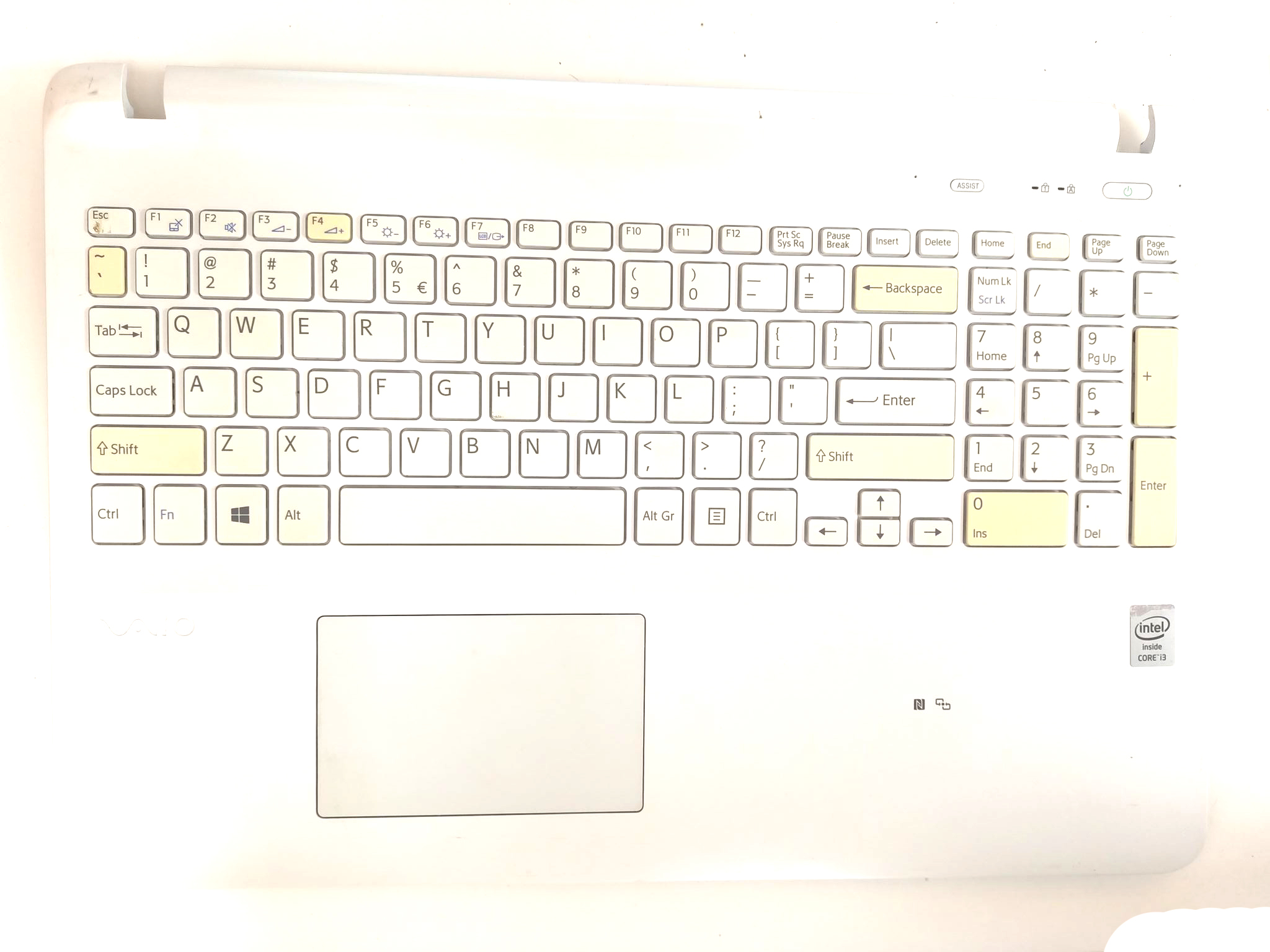 Carcasa superioara cu tastatura palmrest Laptop, Sony, Vaio SVF15, SVF151, SVF152, SVF153, alba, sh