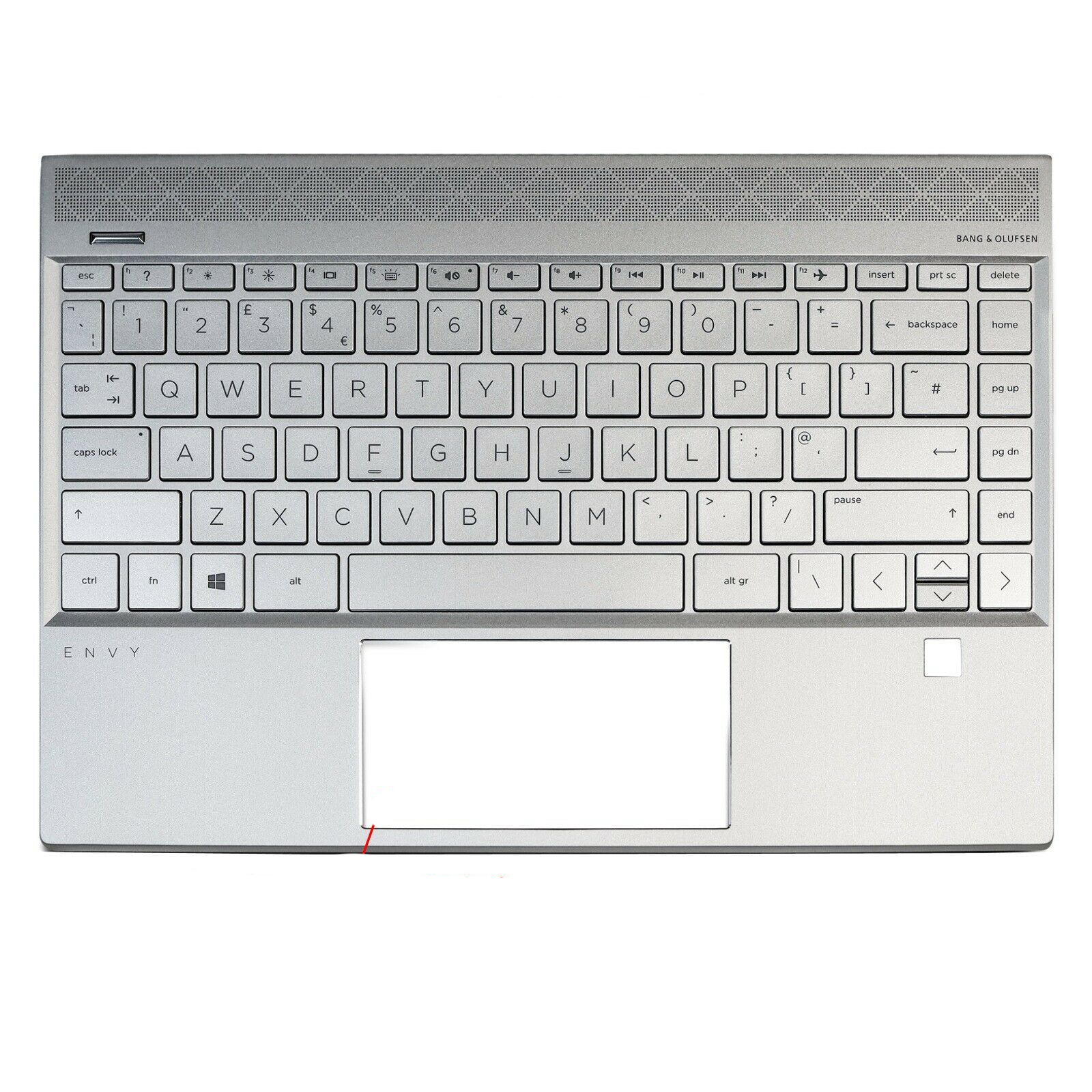 Carcasa superioara cu tastatura palmrest Laptop, HP, Envy 13-AQ, 13T-AQ, TPN-W144, L53415-001, cu iluminare, argintiu, layout US