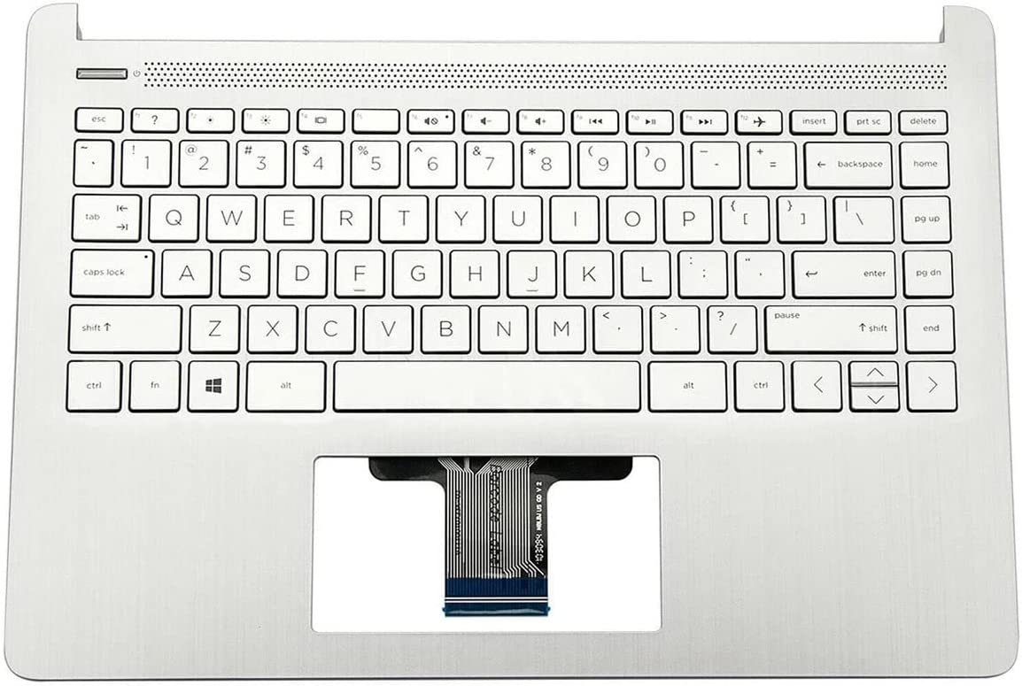 Carcasa superioara cu tastatura palmrest Laptop, HP, 14-DQ,  14S-DQ, 14S-FQ, L88206-001, 14-DQ, TPN-Q211, cu iluminare, argintie, layout US