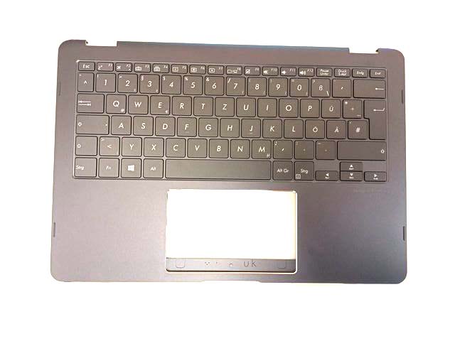 Carcasa superioara cu tastatura palmrest Laptop, Asus, ZenBook Flip S UX370, UX370U, UX370UA, UX370UAR, UX370UAF, Q325UA, 90NB0EN2-R30101, cu iluminare, layout DE