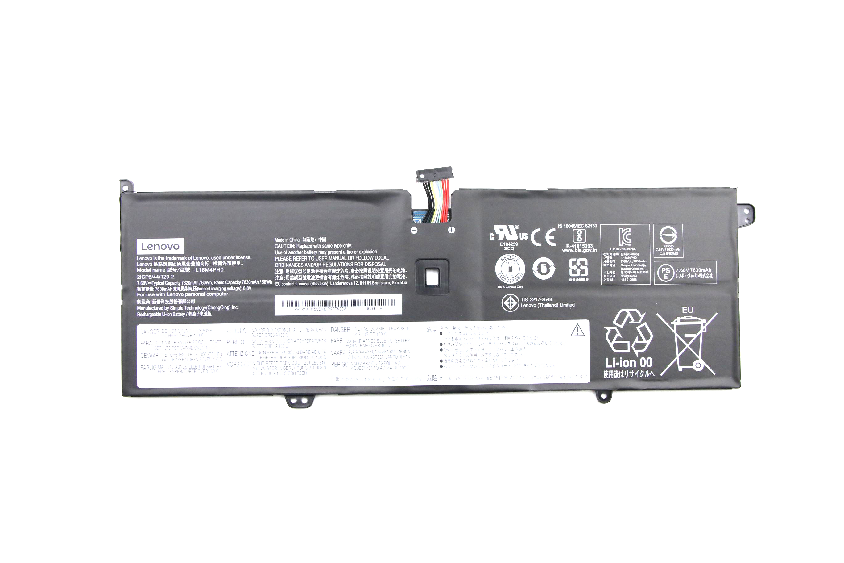 Baterie Laptop, Lenovo, Yoga C940-14IIL Type 81Q9, L18M4PH0, L18C4PH0, 5B10T11585, 5B10W67374, 5B10T11586, 5B10W67180, 2ICP5 44 129-2, 7.68V, 7820mAh, 60Wh
