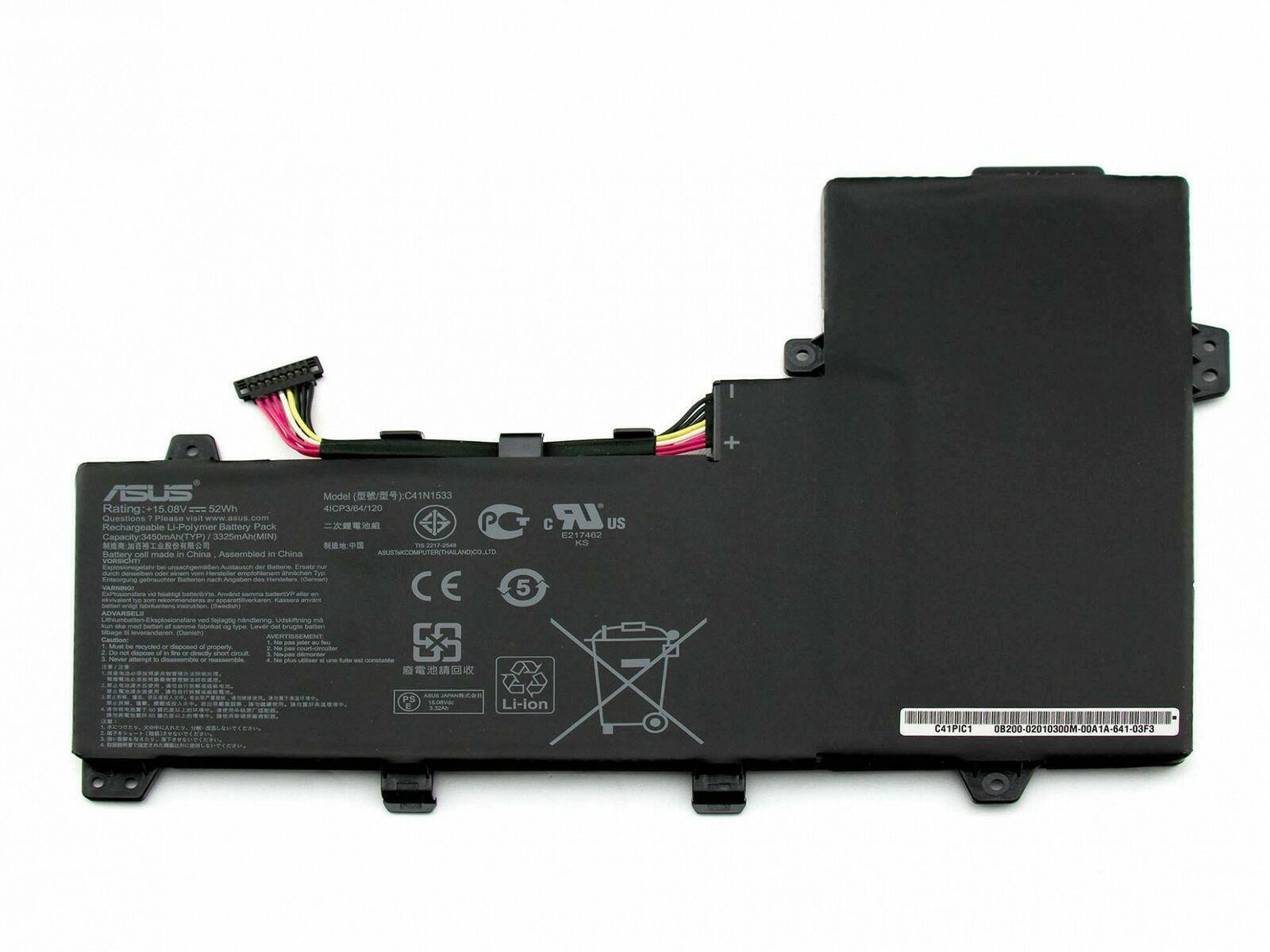 Baterie Laptop, Asus, ZenBook Flip UX560UX, UX560UQ, Q534U, Q524U, Q526U, C41N1533, 4ICP3/63/120, 15.2V, 52WH, 3340mAh