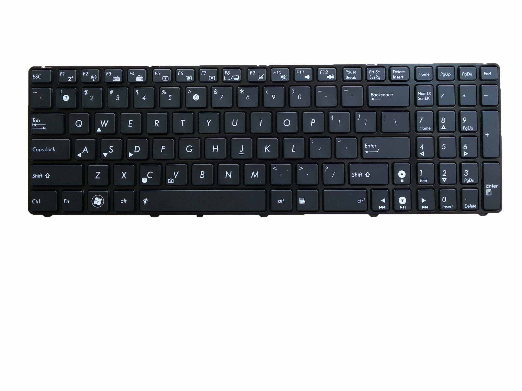 Tastatura laptop, Asus, G60J, G60JX, G60V, G60VX, iluminata, neagra, layout US