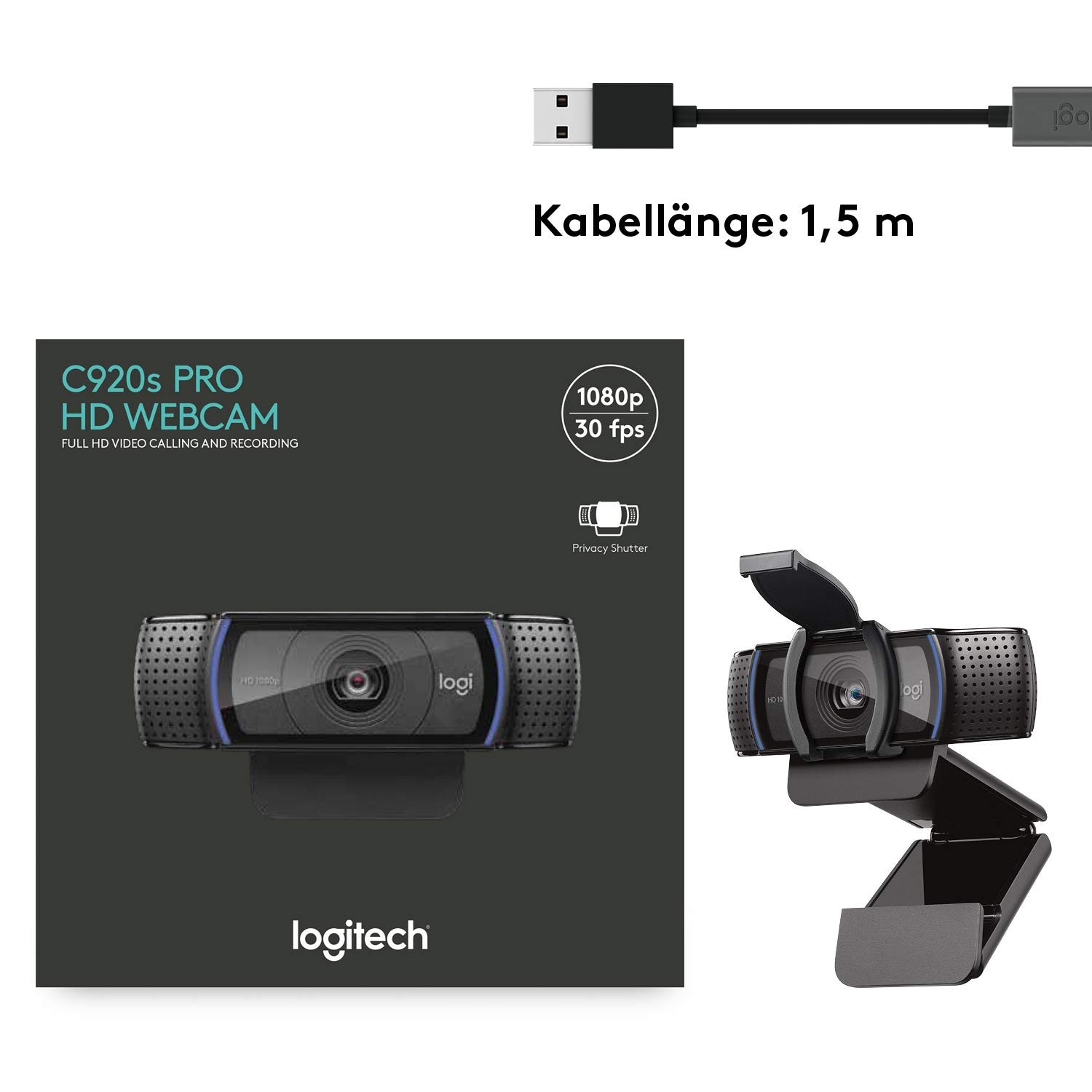 Camera web Logitech C920s Pro HD