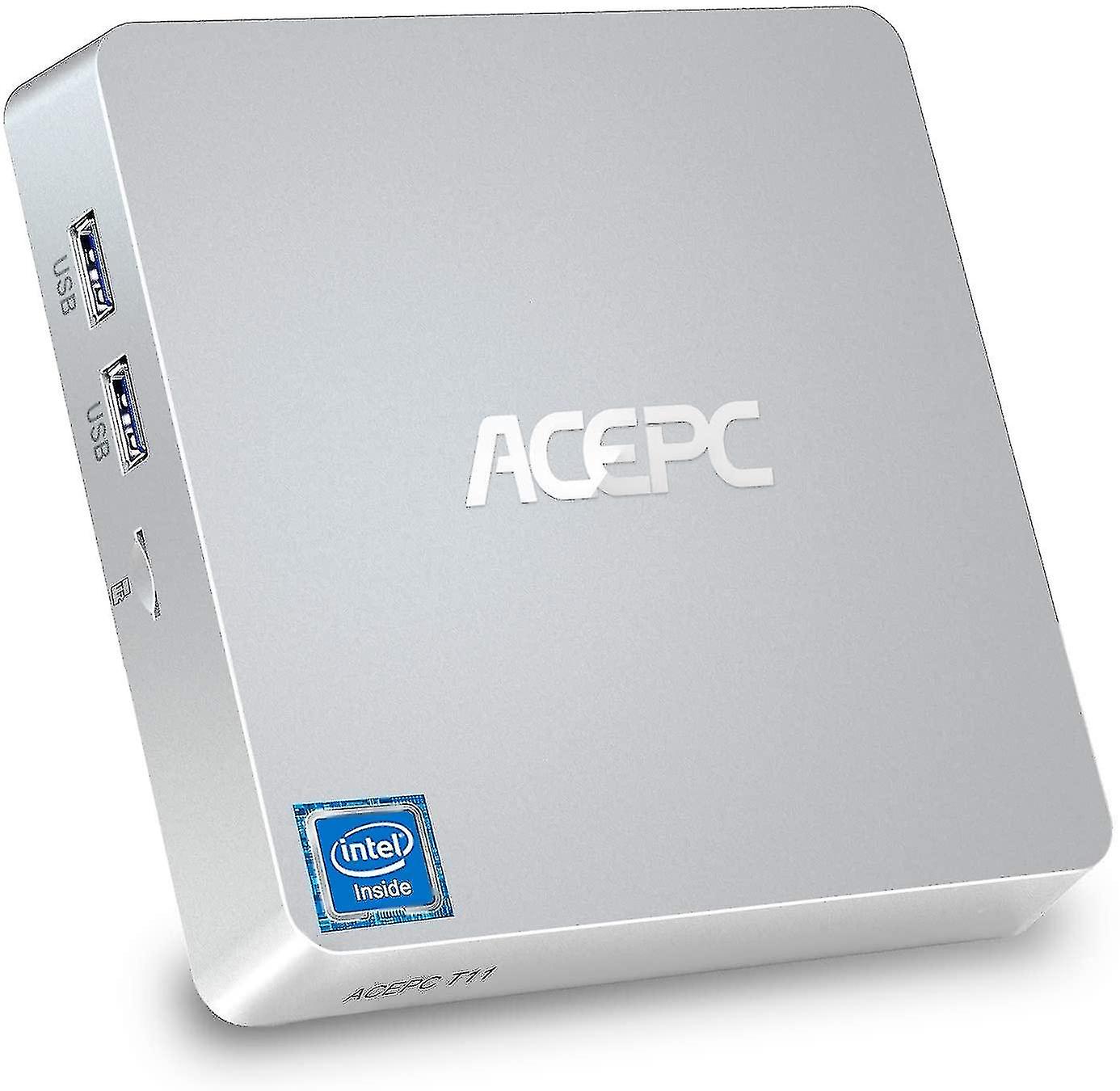 T11 Mini PC, 8GB DDR3, 128GB Emmc, Windows 10 Pro, Mini Desktop calculator cu procesor Intel Atom Z8350