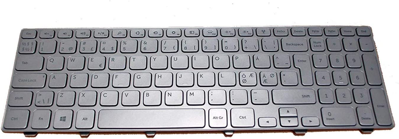 Tastatura Laptop, Dell, Inspiron 15 7000, 7537, P36F, 0K31D3, K31D3, SG-62010-79A, cu iluminare, argintie, layout nordic