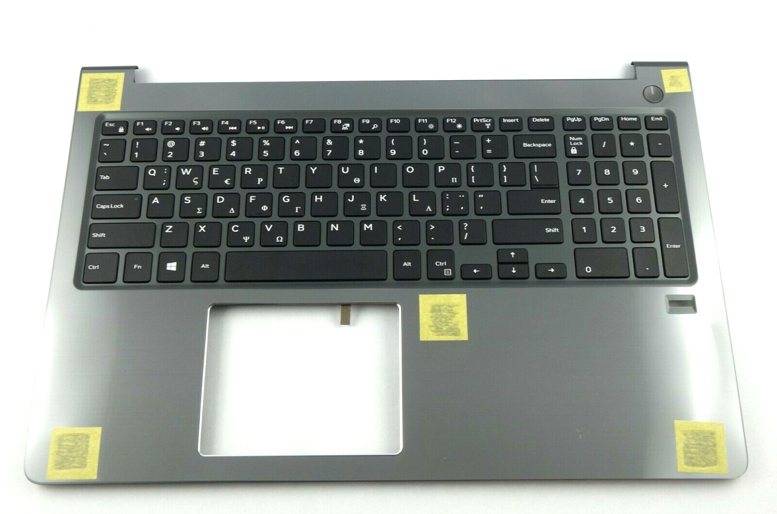 Carcasa superioara cu tastatura palmrest Laptop, Dell, Vostro 15 5568, V5568, FCN57, 0FCN57, HMPR5, 0HMPR5, 1DGFC, 01DGFC, AM1Q0000100, AM1Q0000600, cu fingerprint si iluminare, layout GR