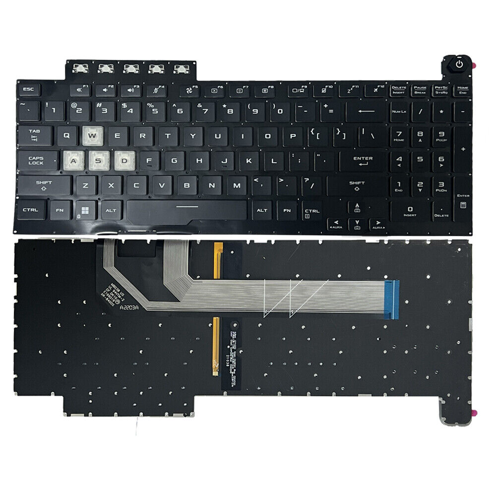 Tastatura Laptop Gaming, Asus, Tuf A15 FA506N, FA506NC, FA506NCR, FA506NF, FA506NFR, iluminata RGB, layout US