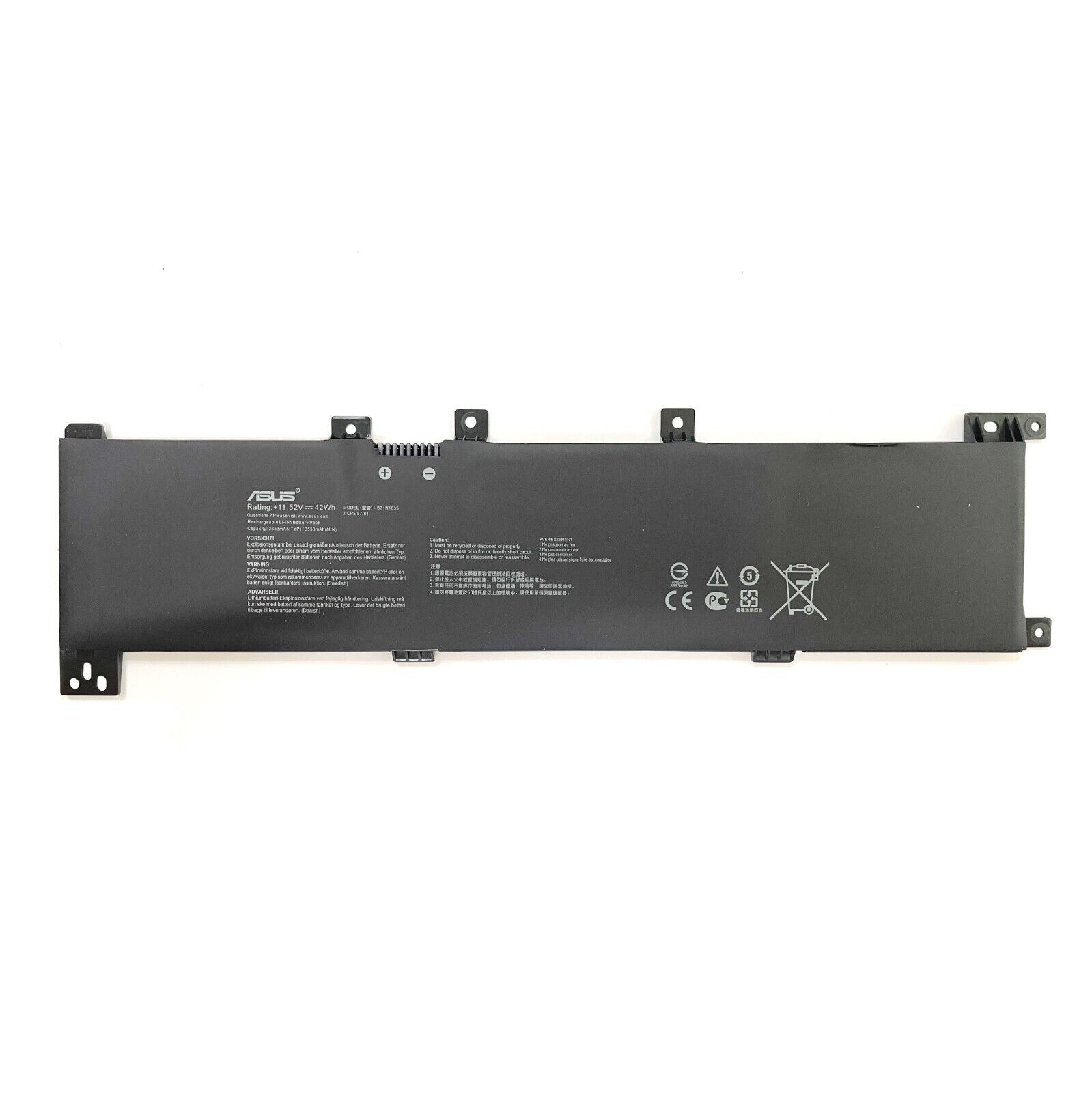 Baterie Laptop, Asus, VivoBook Pro 17 N705, N705U, N705UD, N705UQ, N705FN, N705FD, N705NC, N705UF, N705UV, 0B200-02560100, 0B200-02560000, 3ICP5/57/81, B31N1635, 11.52V, 3350 mAh, 42Wh