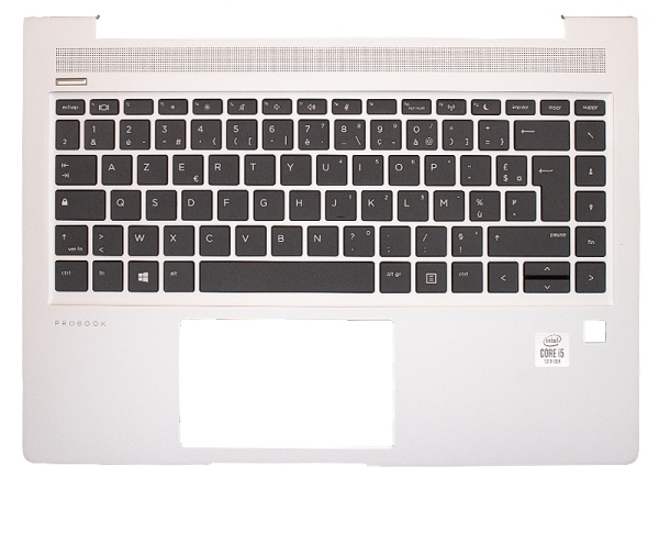 Carcasa superioara palmrest cu tastatura Laptop, HP, ProBook 440 G6, 445 G6, 440 G7, 445 G7, L44589-051, ZHAN 66 Pro 14 G2, ZHAN 66 Pro 14 G3, argintiu, layout FR (franceza)