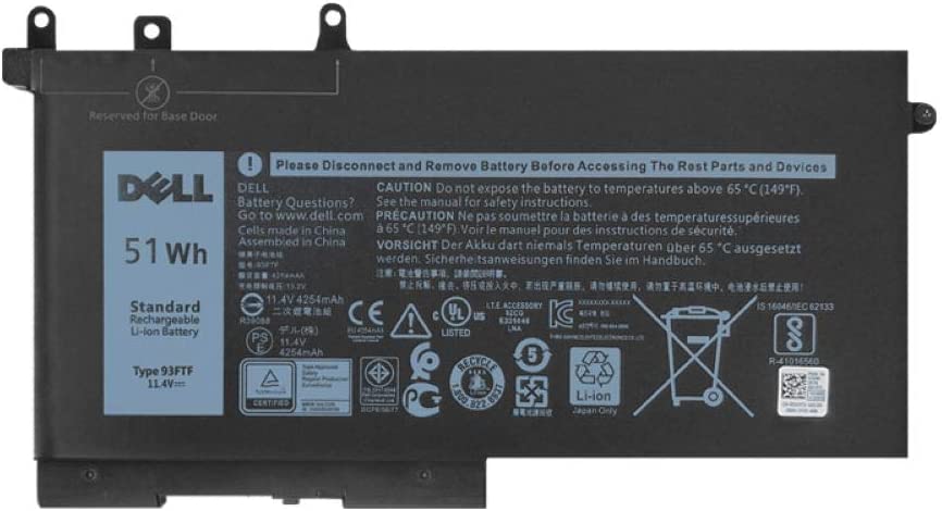 Baterie Laptop, Dell, Latitude 15 E5480, 93FTF, 11.4V, 4254mAh. 51Wh
