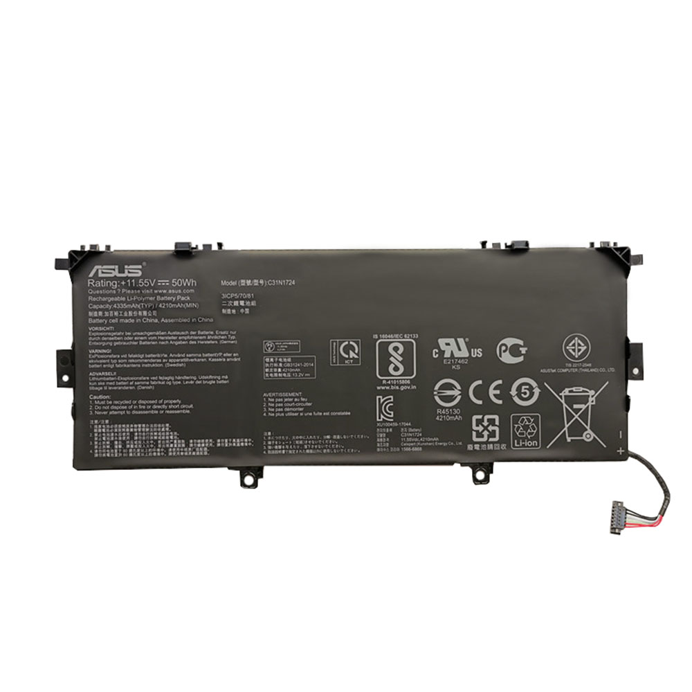 Baterie Laptop, Asus, ZenBook 13 UX331FAL, UX331UAL, 0B200-02760400, 3ICP5/70/81, C31N1724, 11.55V 4335Mah, 50Wh