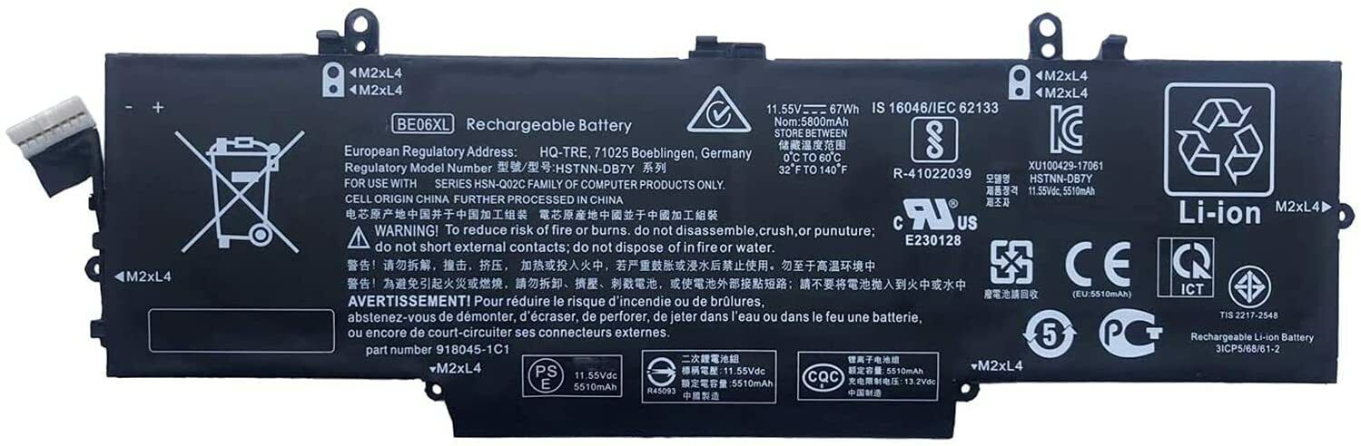 Baterie compatibila Laptop, HP, EliteBook 1040 G4,  HSN-Q02C, HSTNN-IB7V, HSTNN-DB7Y, HSN-Q02C, 918108-855, 918045-171, 918180-855, 918045-1C1, 918045-2C1, 1055V, 5800mAh, 67Wh