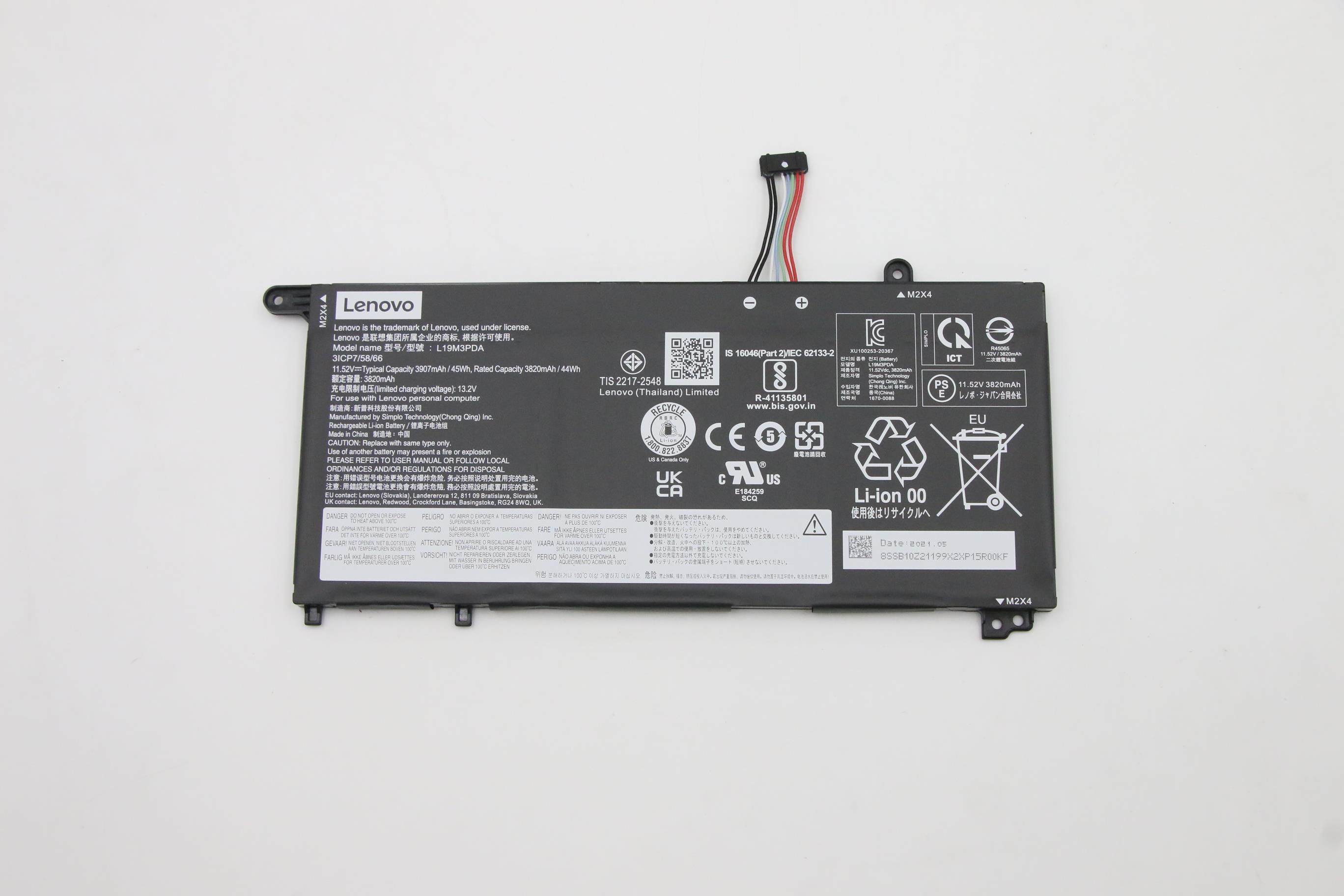 Baterie Laptop, Lenovo, ThinkBook 15 G5 IRL Type 21JD, 3ICP7/58/66, L19M3PDA, 11.52V, 3820mAh, 44Wh