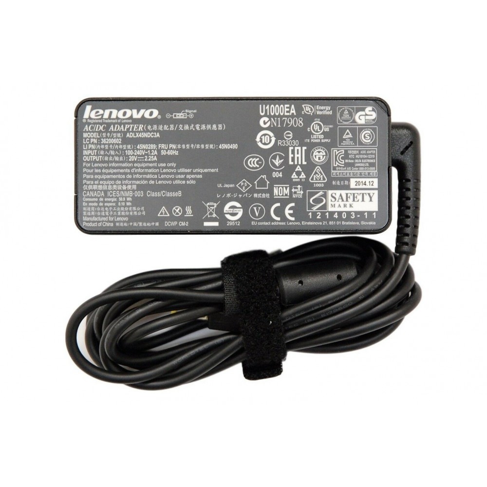 Incarcator Laptop, Lenovo, 5A10H03910, ADLX45DLC3A, ADLX45NCC3A, ADLX45NDC3, ADLX45NDC3A, ADLX45NLC3, ADLX45NLC3A, PA-1450-12, SA10E757, 45W, 20V, 2.25A, mufa usb square 11x4.5mm