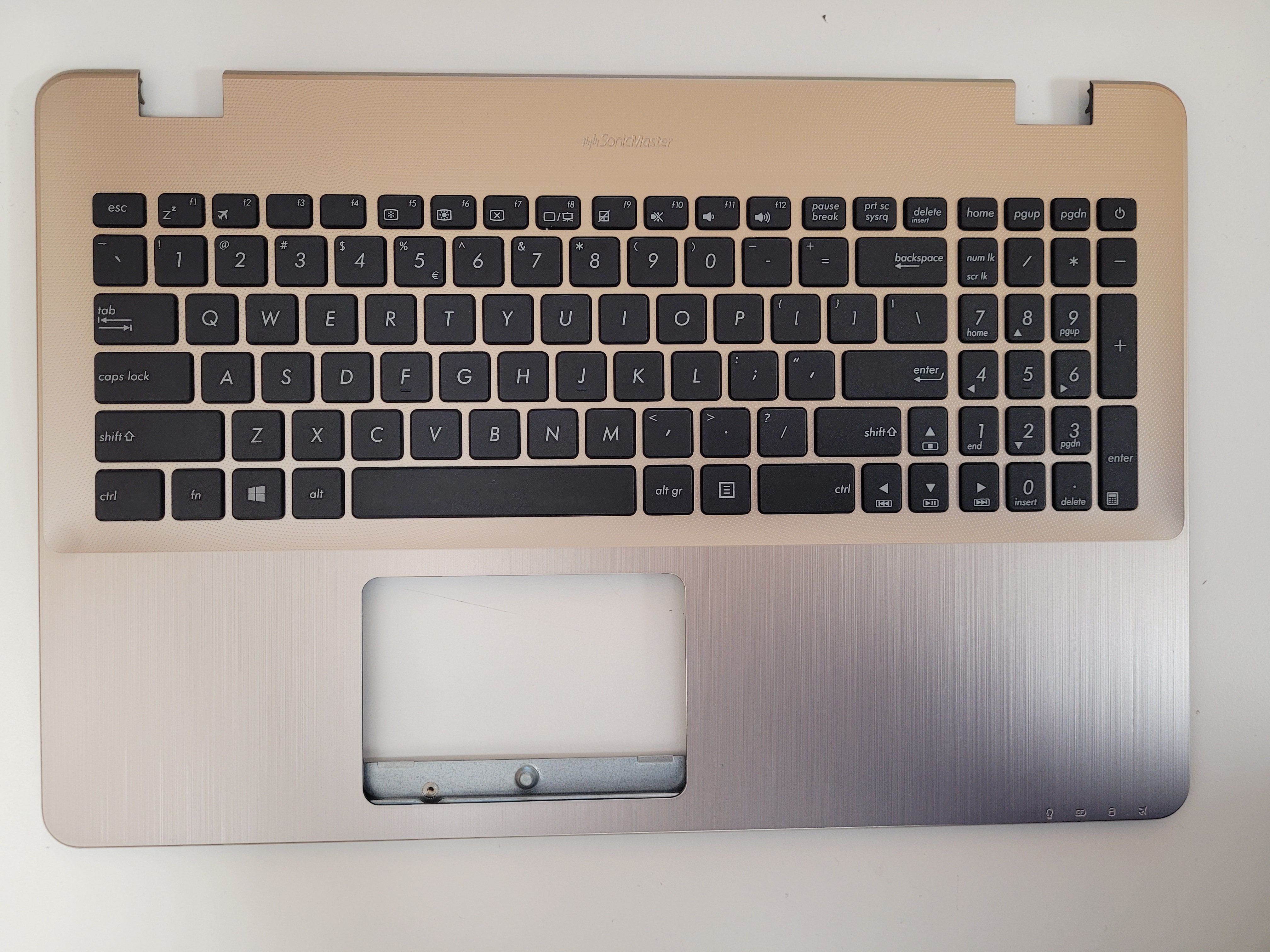 Carcasa superioara cu tastatura palmrest Laptop, Asus, X542U, X542UR, X542UA, X542UF, X542UN, X542UQ, F542, F542U, F542UA, R542, R542UA, layout US, aurie