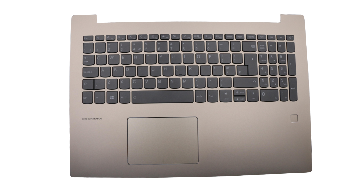 Carcasa superioara cu tastatura palmrest Laptop, Lenovo, IdeaPad 520-15IKB Type 80YL, 81BF, 5CB0N98865, iluminata, layout UK, auriu